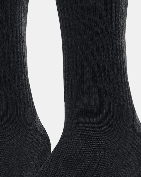 Kids' HeatGear® Crew Socks 3-Pack, Black, pdpMainDesktop image number 0