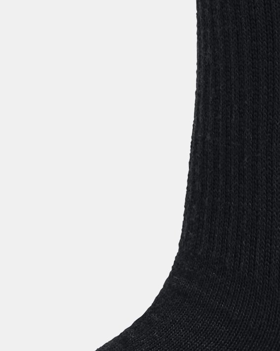 Kids' HeatGear® Crew Socks 3-Pack, Black, pdpMainDesktop image number 3
