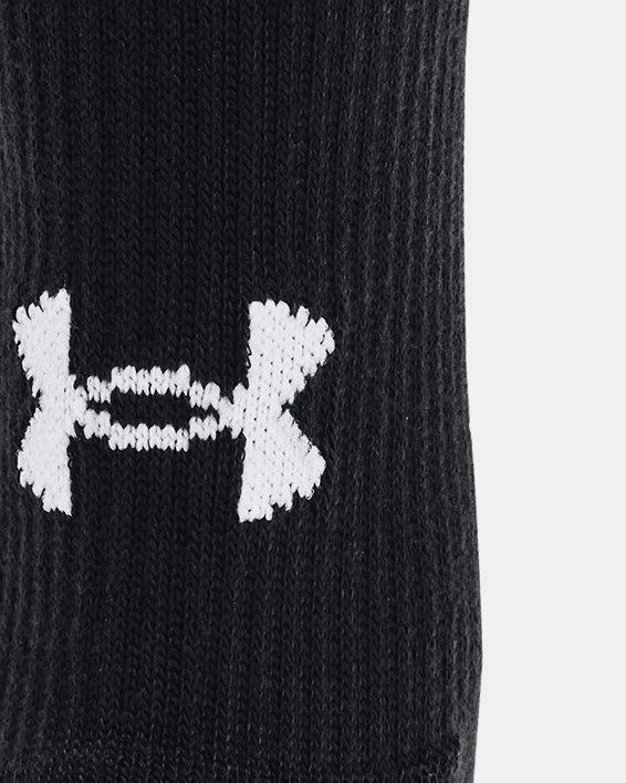 Kids' HeatGear® Crew Socks 3-Pack, Black, pdpMainDesktop image number 2