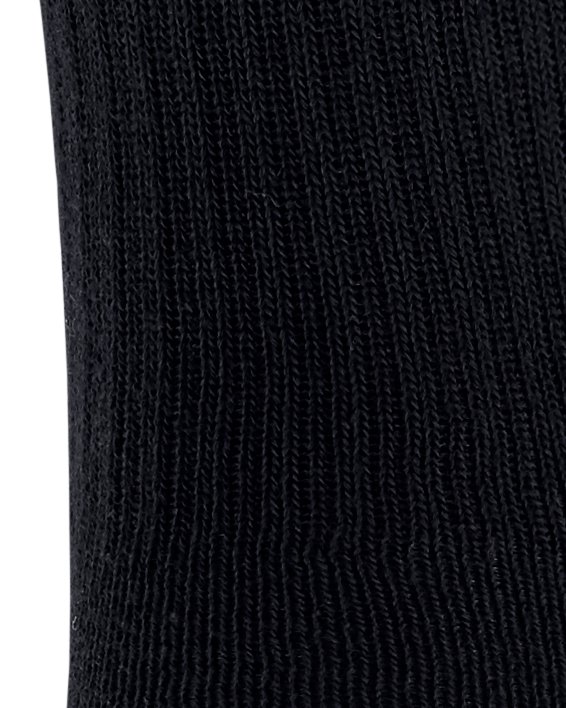 Paquete de tres pares de calcetines HeatGear® Crew para adultos, Black, pdpMainDesktop image number 1