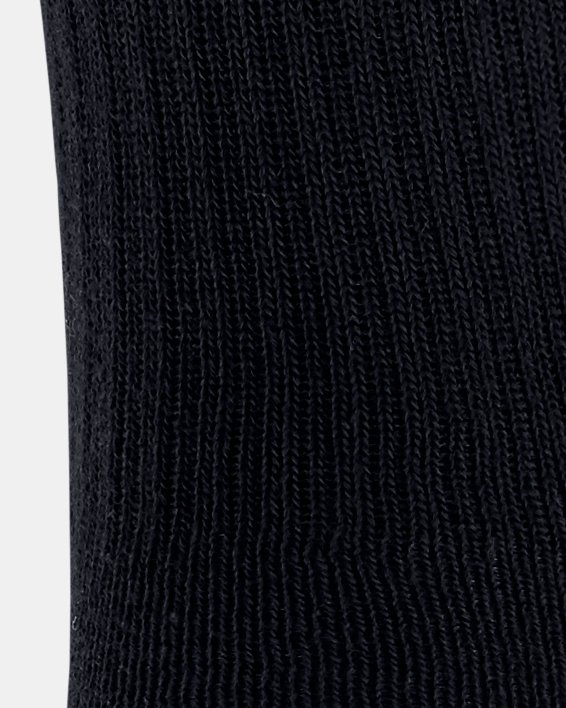 Paquete de tres pares de calcetines HeatGear® Crew para adultos, Black, pdpMainDesktop image number 0