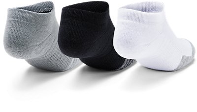 Paquete de Tres Pares de Calcetines HeatGear&reg; No Show para Ni&ntilde;os, Gray, pdpMainDesktop image number 3