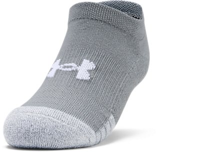 Paquete de Tres Pares de Calcetines HeatGear&reg; No Show para Ni&ntilde;os, Gray, pdpMainDesktop image number 1