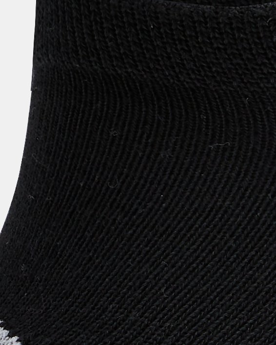 Paquete de tres pares de calcetines HeatGear® No Show para adultos, Black, pdpMainDesktop image number 4