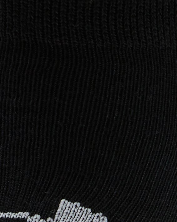 Paquete de tres pares de calcetines HeatGear® No Show para adultos, Black, pdpMainDesktop image number 1