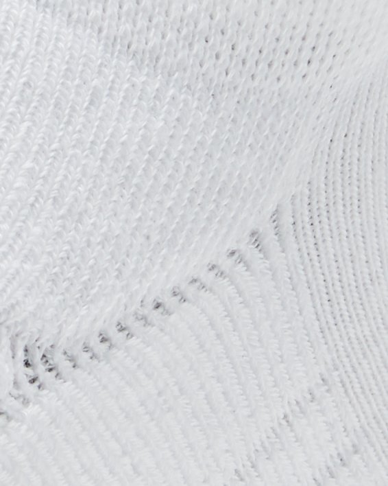 Paquete de tres pares de calcetines HeatGear® No Show para adultos, White, pdpMainDesktop image number 3