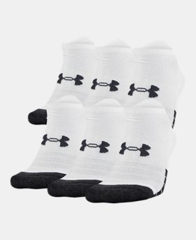 Adult UA Performance Tech No Show Socks 6-Pack 2 Colors Available $22