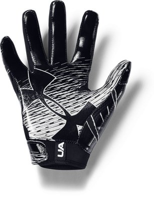Pee Wee UA F7 Football Gloves, Black, pdpMainDesktop image number 1