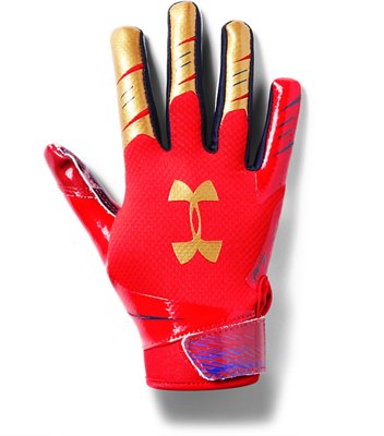 under armour gold football gloves