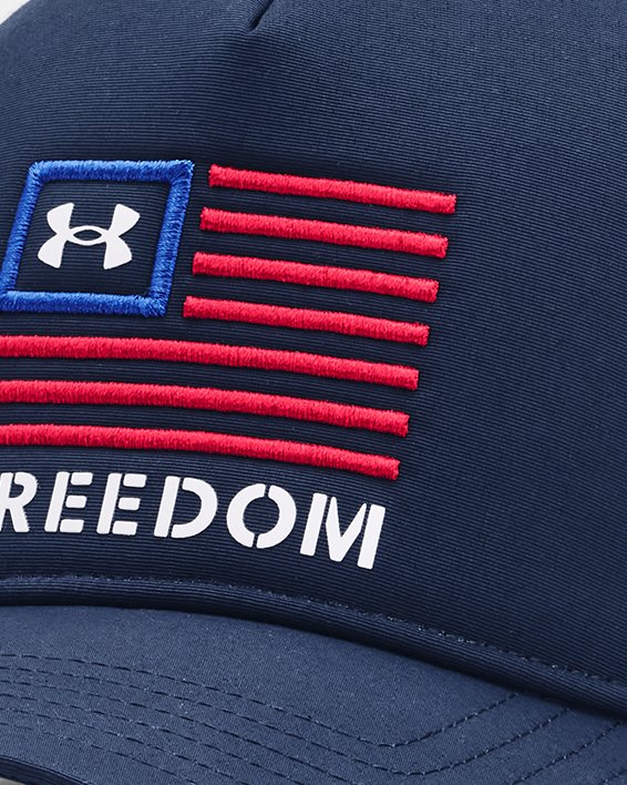 Men's Under Armour Freedom Trucker Snapback Hat One Size Academy/White