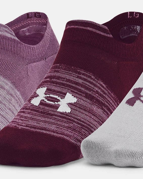 Unisex UA Ultra Lo – 3-Pack Socks in Purple image number 0