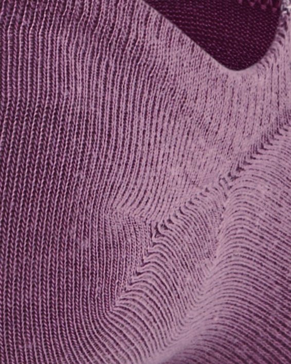Unisex UA Ultra Lo – 3-Pack Socks in Purple image number 2