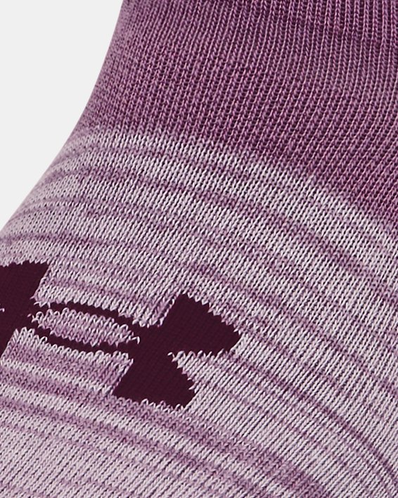 Unisex UA Ultra Lo – 3-Pack Socks in Purple image number 1