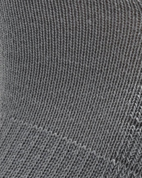 Unisex HeatGear® knöchelhohe Socken im 3er-Pack, Gray, pdpMainDesktop image number 4