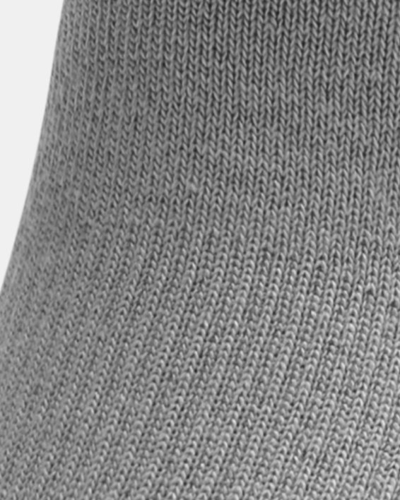 Unisex HeatGear® knöchelhohe Socken im 3er-Pack, Gray, pdpMainDesktop image number 1