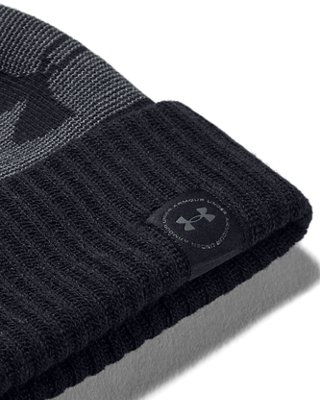 under armour logo pom beanie hat