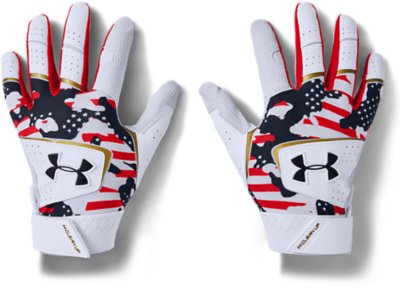 Details about   UNDER ARMOUR UA Yard White Grey Baseball Batting Gloves NEW Mens Sz S SM 