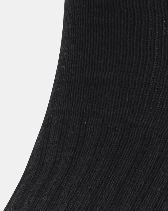 Unisex UA Core Quarter 3-Pack Socks in Black image number 1