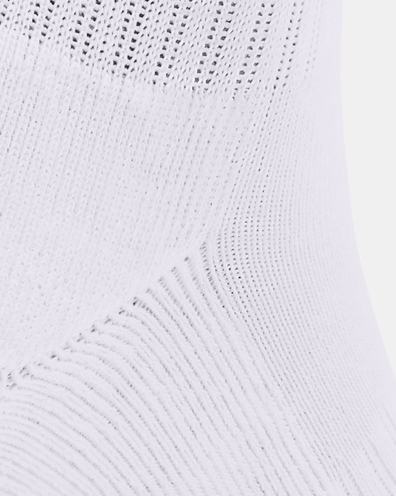 Unisex UA Core Quarter 3-Pack Socks in White image number 2