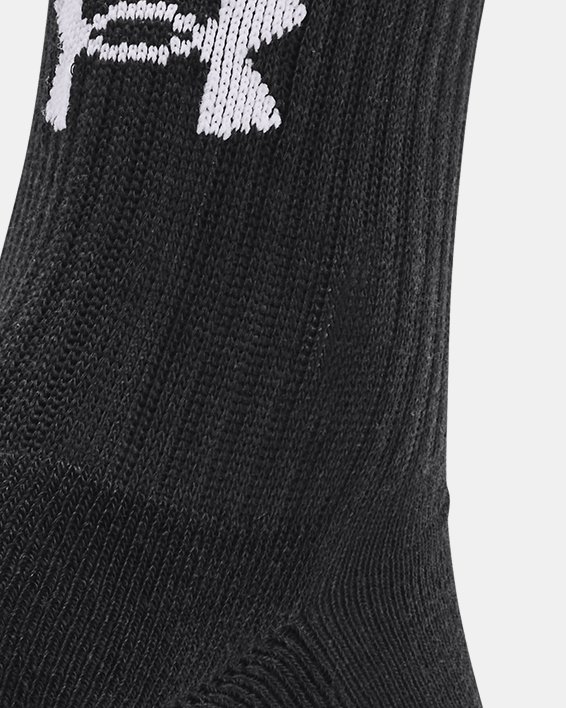 Lot de 3 paires de chaussettes hautes UA Core unisexes, Black, pdpMainDesktop image number 2