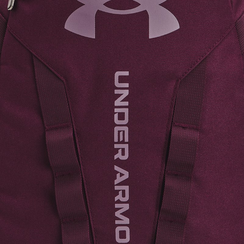 Under Armour Hustle 5.0 Backpack Dark Maroon / Green Screen / Misty Purple One Size
