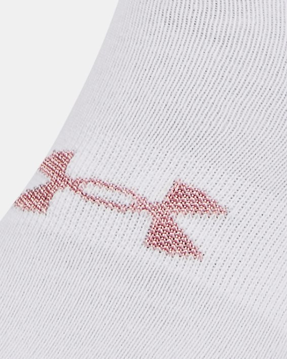 Unisex UA Essential No Show 3-Pack Socks in White image number 1