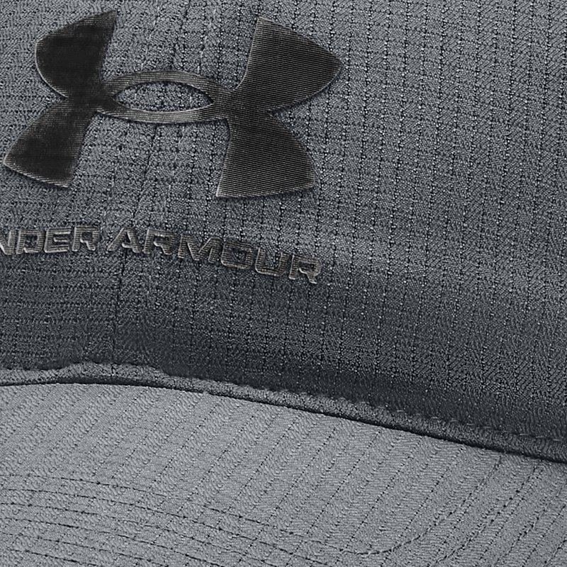 Gorra ajustable Under Armour Iso-Chill ArmourVent™ para hombre Pitch Gris / Negro TALLA ÚNICA