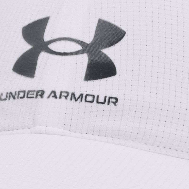 Herren Under Armour Iso-Chill ArmourVent™ Verstellbare Kappe Weiß / Pitch Grau