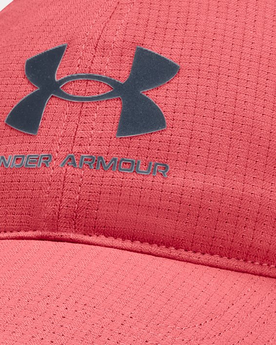 男士UA Iso-Chill ArmourVent™可調節帽子 in Red image number 0