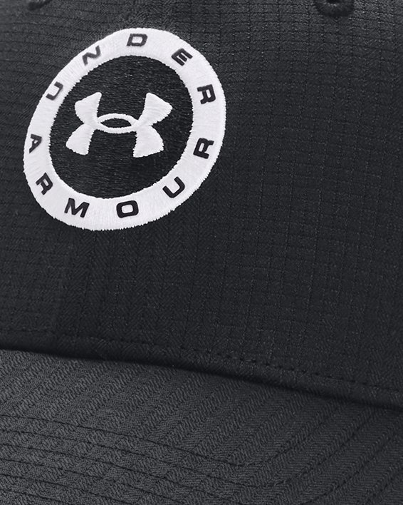 Men's UA Jordan Spieth Tour Adjustable Hat, Black, pdpMainDesktop image number 0