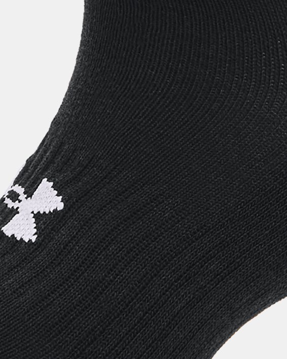 Unisex UA Core No Show 3-Pack Socks in Black image number 3