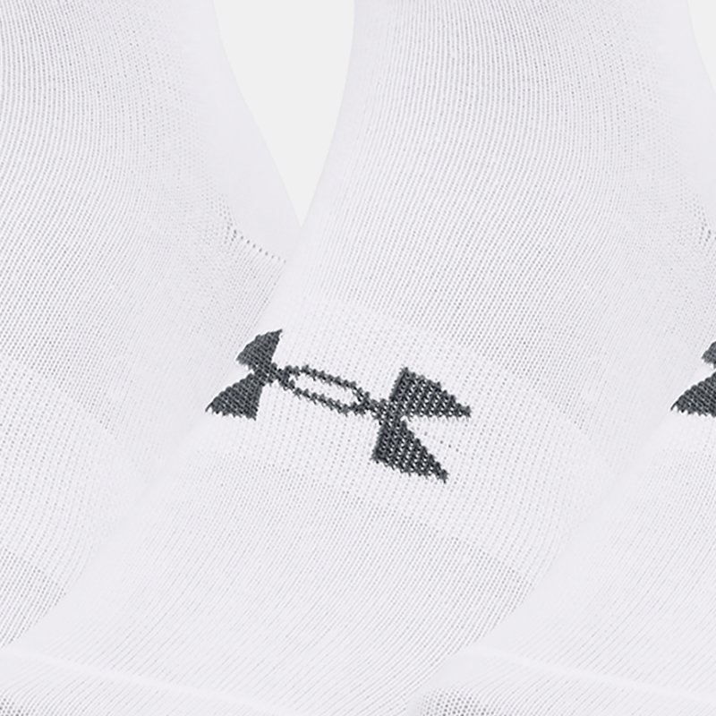 Unisex sokken Under Armour Essential Low Cut - 3 paar Wit / Wit / Pitch Grijs XL