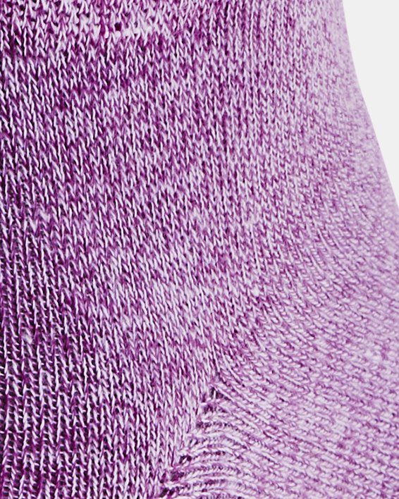 Unisex UA Essential Low Cut Socks 3-Pack in Purple image number 2