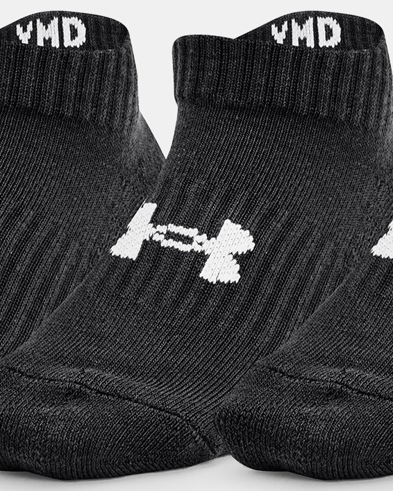 Kids' UA Core No Show Socks 3-Pack, Black, pdpMainDesktop image number 0