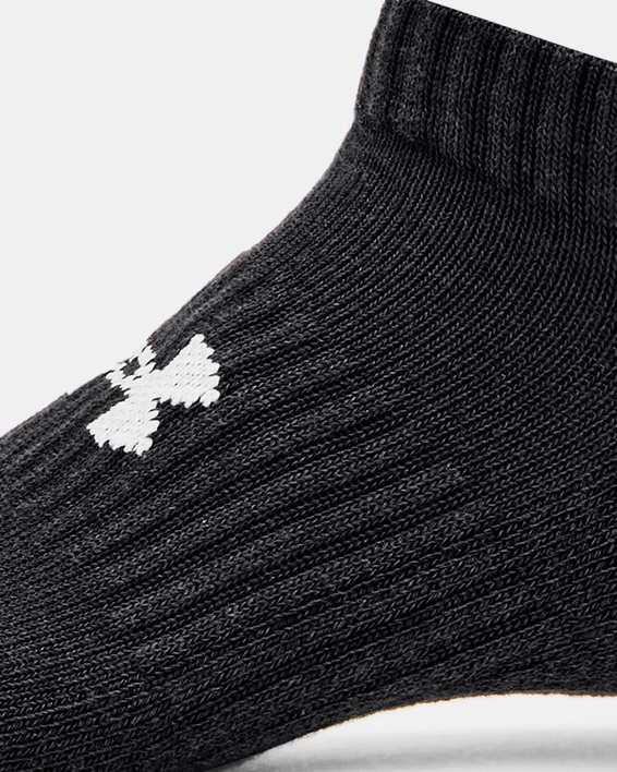 Lot de 3 paires de chaussettes invisibles UA Core pour enfant, Black, pdpMainDesktop image number 2