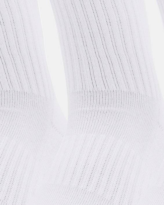 Kids' UA Core Crew Socks 3-Pack, White, pdpMainDesktop image number 0