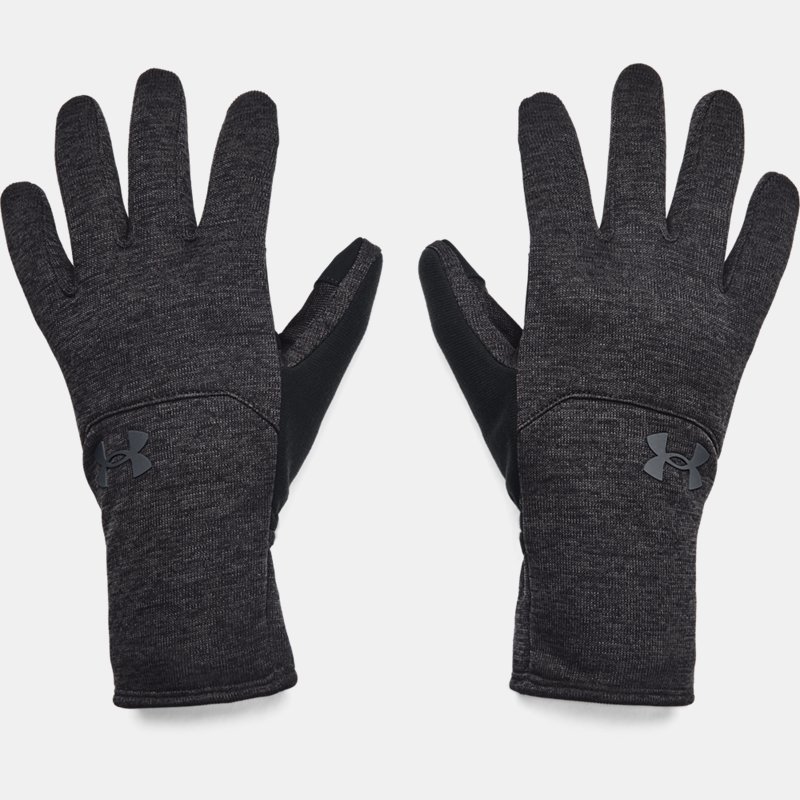 gants under armour storm fleece pour hommes noir / jet gris / pitch gris s