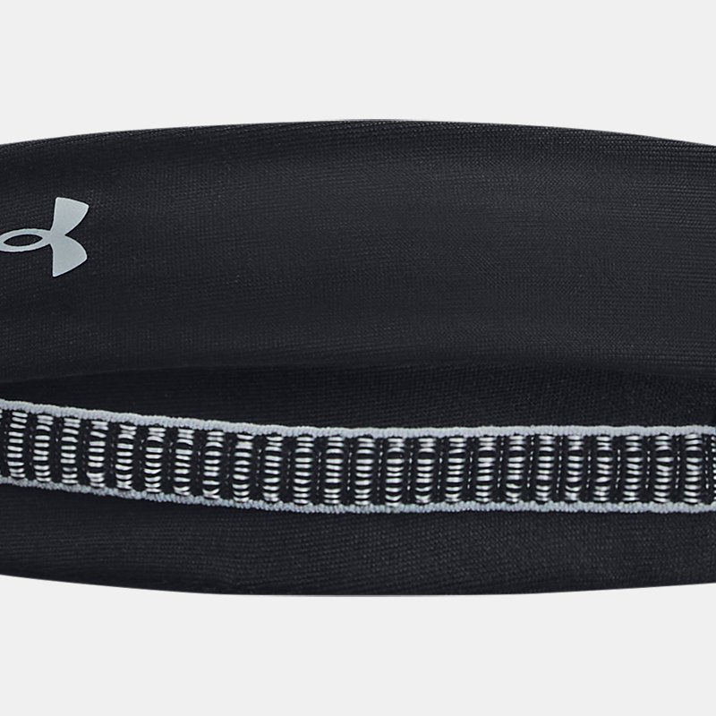 Women's Under Armour Play Up Headband Black / Gray Wolf One Size