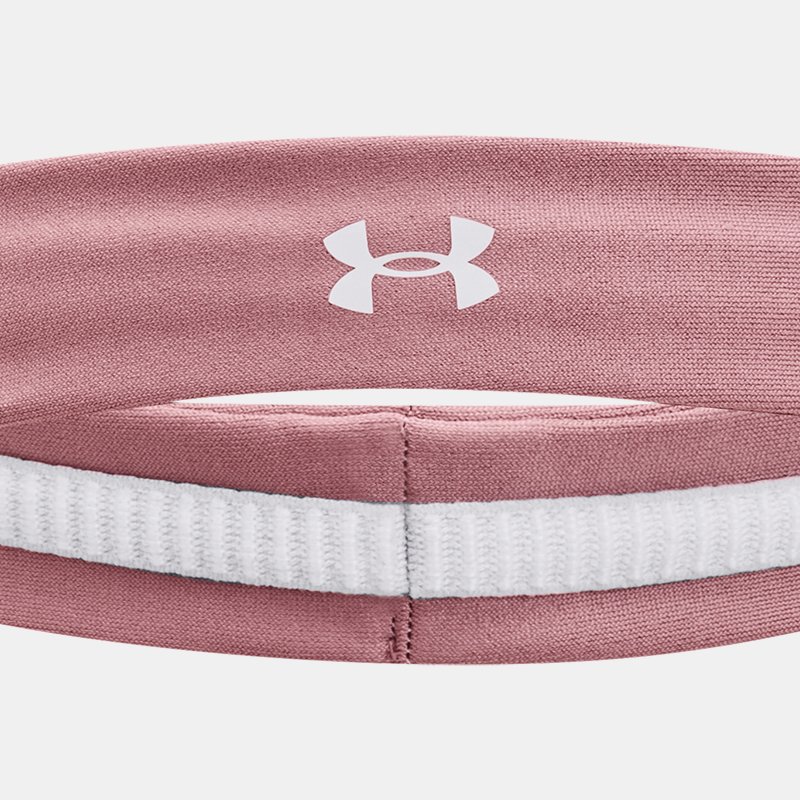 Women's Under Armour Play Up Headband Pink Elixir / White One Size