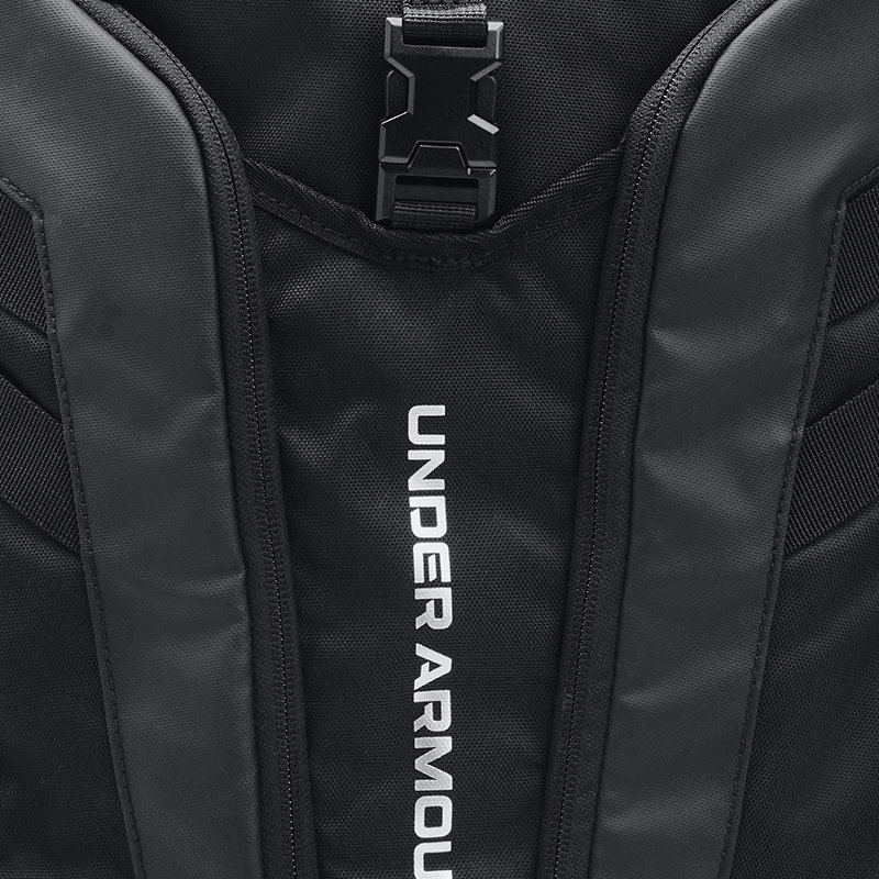 Under Armour  Hustle Pro Backpack Black / Black / Metallic Silver