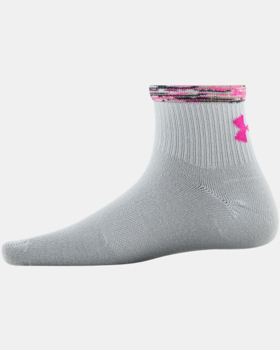 Girls' UA Essential Quarter Socks 6-Pack