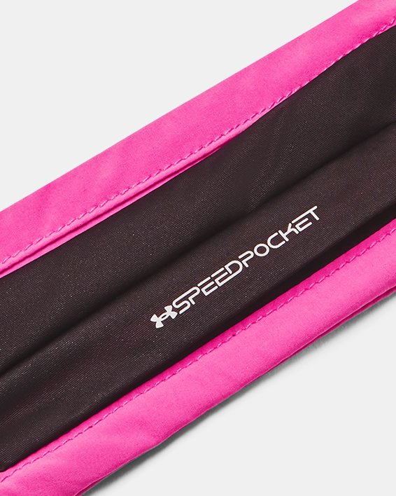 UA Flex Speedpocket Run Belt in Pink image number 1