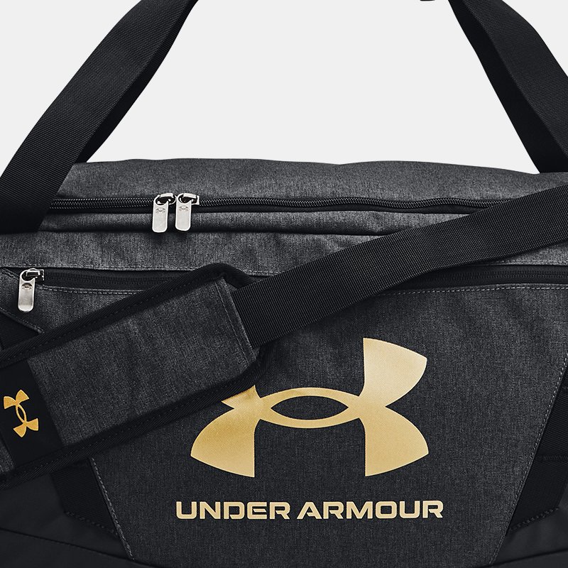 Image of Under Armour Under Armour Undeniable 5.0 Medium Duffle Bag Black Medium Heather / Black / Metallic Gold OSFM