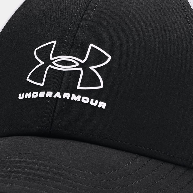 Image of Under Armour Women's Under Armour Iso-Chill Driver Mesh Adjustable Cap Black / White OSFM