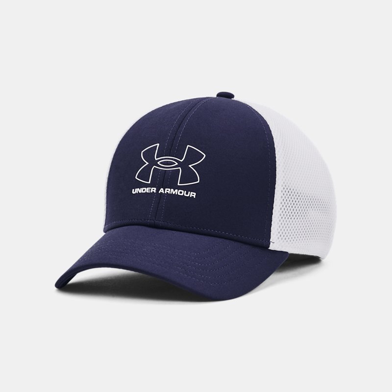Image of Under Armour Men's Under Armour Iso-Chill Driver Mesh Cap Midnight Navy / White L/XL