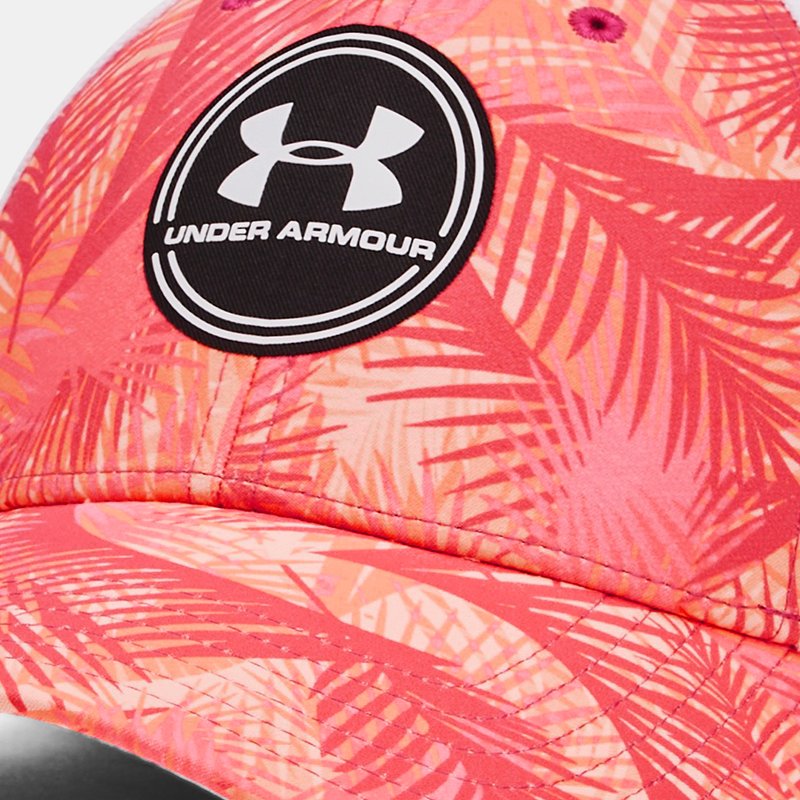 Men's Under Armour Iso-Chill Driver Mesh Adjustable Cap Playful Peach / White One Size