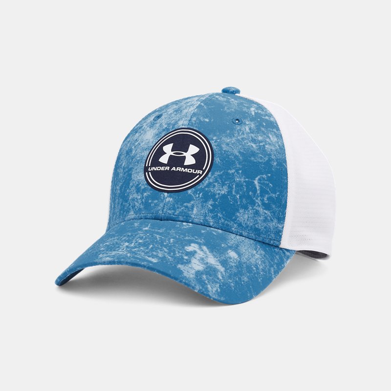 Image of Under Armour Men's Under Armour Iso-Chill Driver Mesh Adjustable Cap Photon Blue / White OSFM