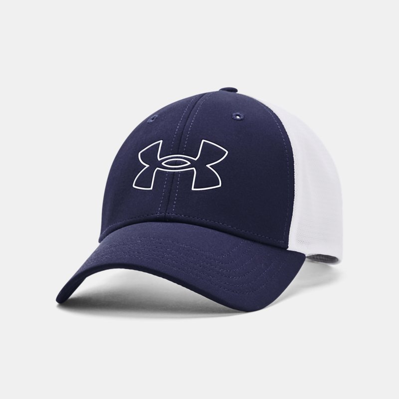 Image of Under Armour Men's Under Armour Iso-Chill Driver Mesh Adjustable Cap Midnight Navy / White OSFM