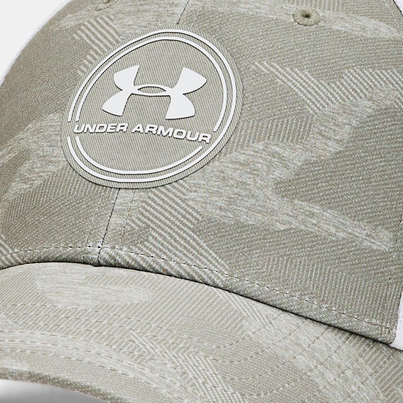 Men's Under Armour Iso-Chill Driver Mesh Adjustable Cap Grove Green / White One Size