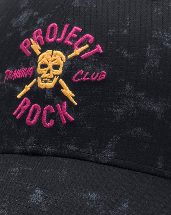 Men's Project Rock Trucker Hat, Gray, pdpMainDesktop image number 0